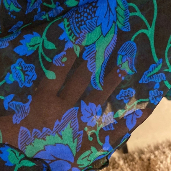 DIANE von Frustenberg 100% silk mesh dress size L - Picture 3 of 9